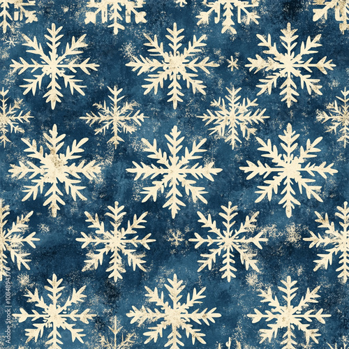 Christmas Snowflake Digital Paper, JPEG File