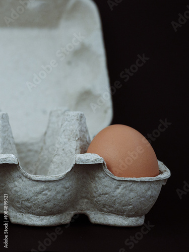eggs in a cardboard container