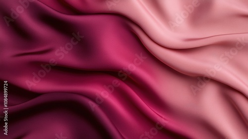 Elegant silk fabric in rich burgundy and soft pink tones, featuring soft folds and subtle textures that create a classy and luxurious background for creative projects.