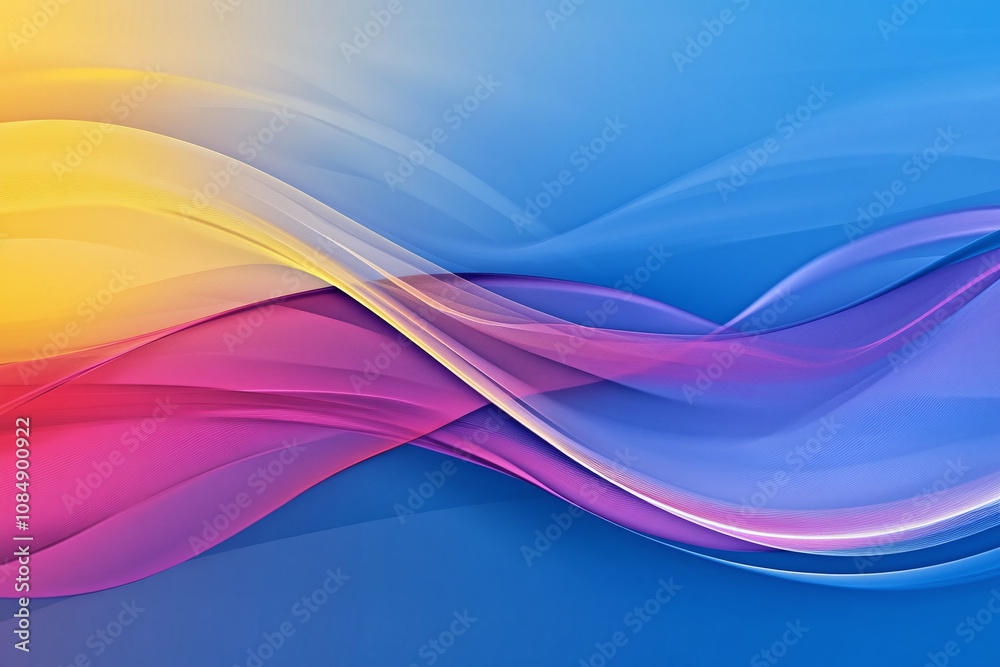 Obraz premium Colorful Light Trails with Glowing Neon Waves and Vibrant Energy Flow