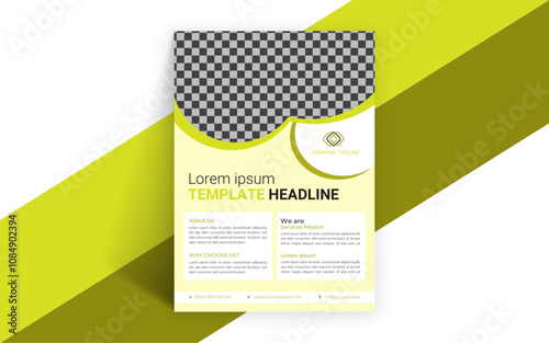 Business agency flyer template design. Corporate, marketing, business proposal, promotion, advertise, publication, cover page. new digital marketing poster
