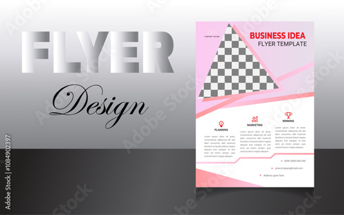 Business agency flyer template design. Corporate, marketing, business proposal, promotion, advertise, publication, cover page. new digital marketing poster