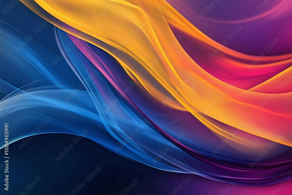 Colorful Light Trails with Glowing Neon Waves and Vibrant Energy Flow Colorful Light Trails with Glowing Neon Waves and Vibrant Energy Flow