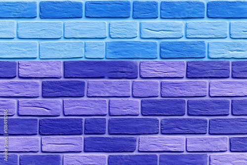 Blue and Purple Brick Wall Gradient Texture photo