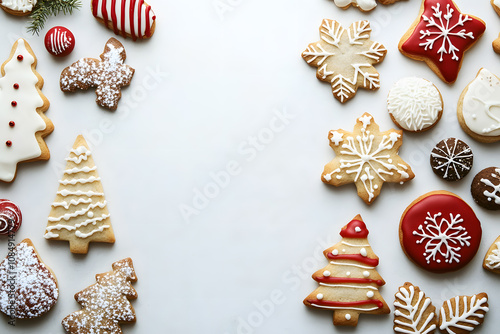 Christmas Tree with Golden and Red Ornaments, Bokeh Lights, and Holiday Cheer