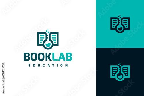 book lab logo vector suitable for education