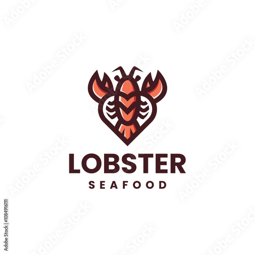 lobster love logo vector