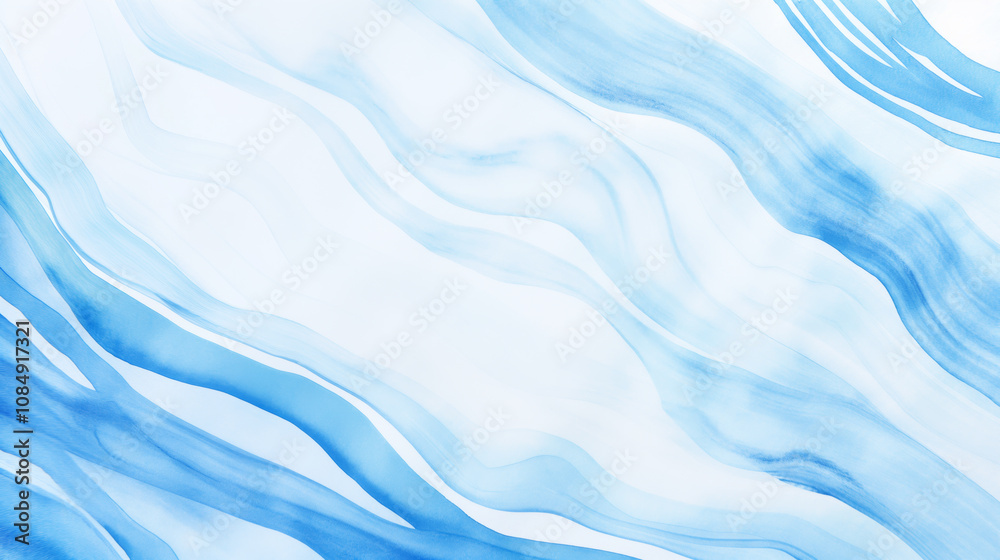 Smooth blue watercolor waves Smooth blue watercolor waves