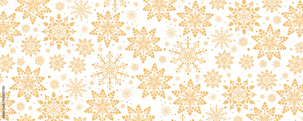 Golden snowflakes and stars pattern Christmas background. Golden snowflakes and stars pattern Christmas background.