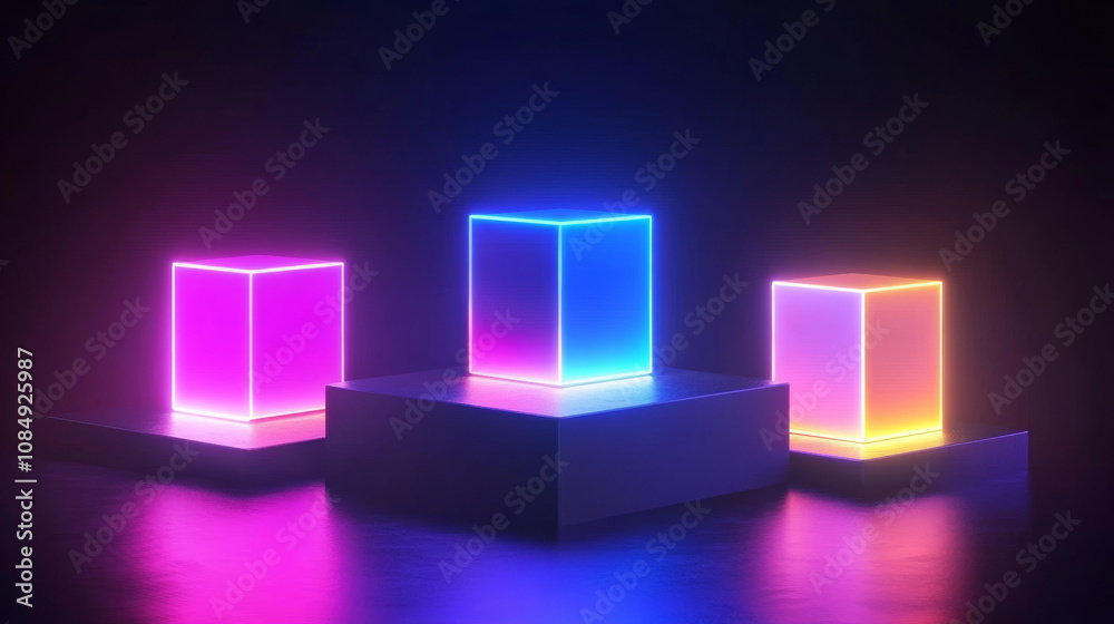3D abstract neon light technology virtual reality background. cyberpunk futuristic luxury fashion sci-fi line and shape curve geometric colorful rainbow glow glossy 80s retro vibe wallpaper 3D abstract neon light technology virtual reality background. cyberpunk futuristic luxury fashion sci-fi line and shape curve geometric colorful rainbow glow glossy 80s retro vibe wallpaper