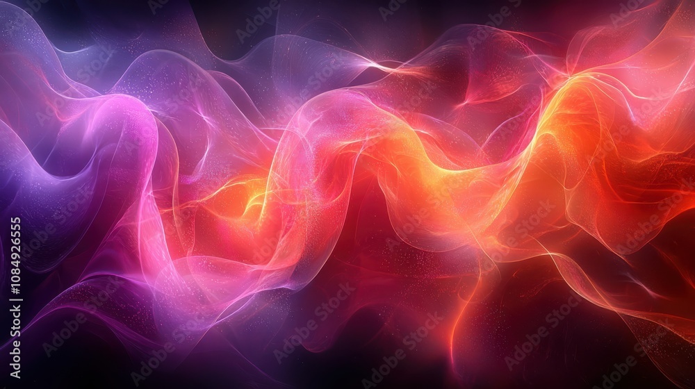 Obraz premium Dynamic energy flow composition of swirling colors abstract environment art perspective visual concept for artistic expression