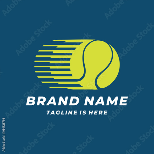 fast moving padel ball icon with minimalist and professional design.