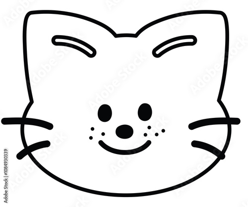 Outline of cat for kid colouring book, art, painting, animal, tattoo, pet shop, vet, kitten cartoon, character, comic, mascot, patch, brooch, adopt pet, foster home, shelter, cat lover, meow, sketch