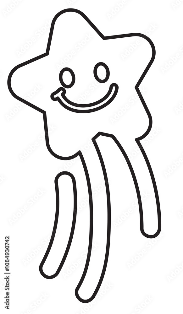 Happy star outline for kid colouring book, art, painting, tattoo, sign, symbol, card, cartoon, character, comic, mascot, tattoo, brooch, shirt print patch, plush toy, kid doll, happy emoji, night time Happy star outline for kid colouring book, art, painting, tattoo, sign, symbol, card, cartoon, character, comic, mascot, tattoo, brooch, shirt print patch, plush toy, kid doll, happy emoji, night time
