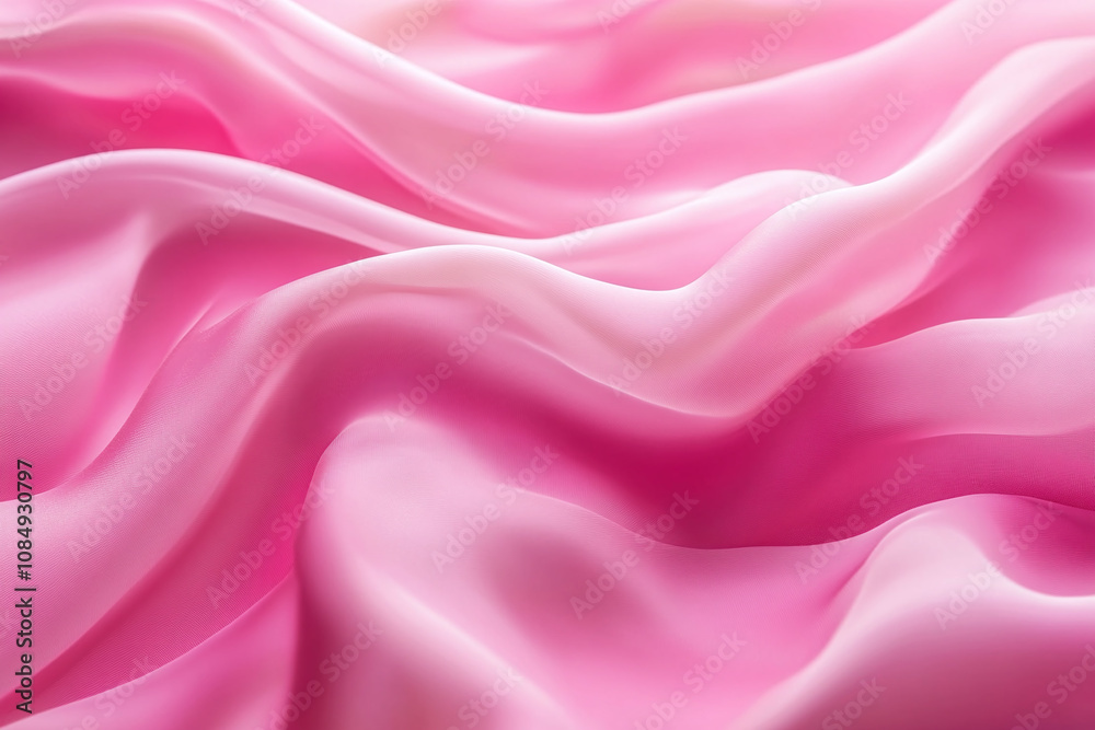 Fototapeta premium Abstract Fluid Motion with Pink and Golden Waves 