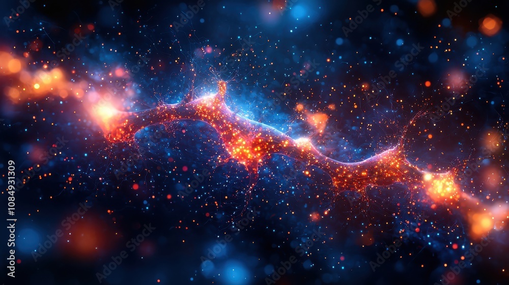 Fototapeta premium Exploring the dynamics of neural networks visual representation of connectivity and functionality in a digital environment