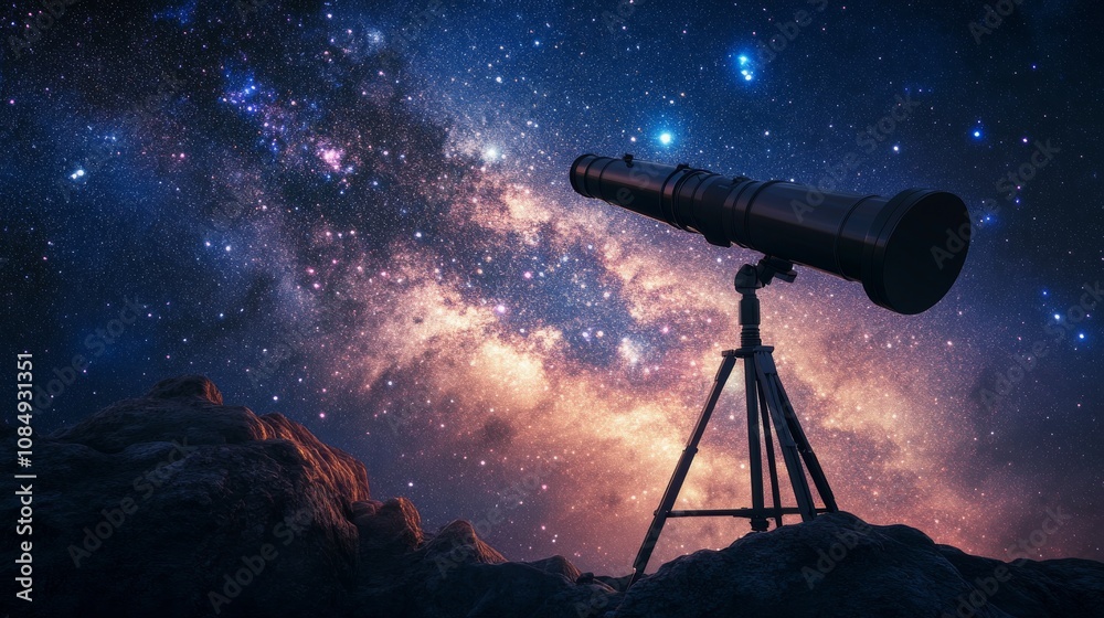A contemplative astronomy observatory under a starry sky, Telescopes pointed at celestial objects, Cinematic photography style A contemplative astronomy observatory under a starry sky, Telescopes pointed at celestial objects, Cinematic photography style