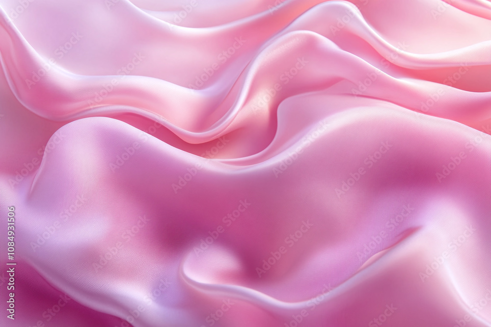 Obraz premium Abstract Fluid Motion with Pink and Golden Waves 