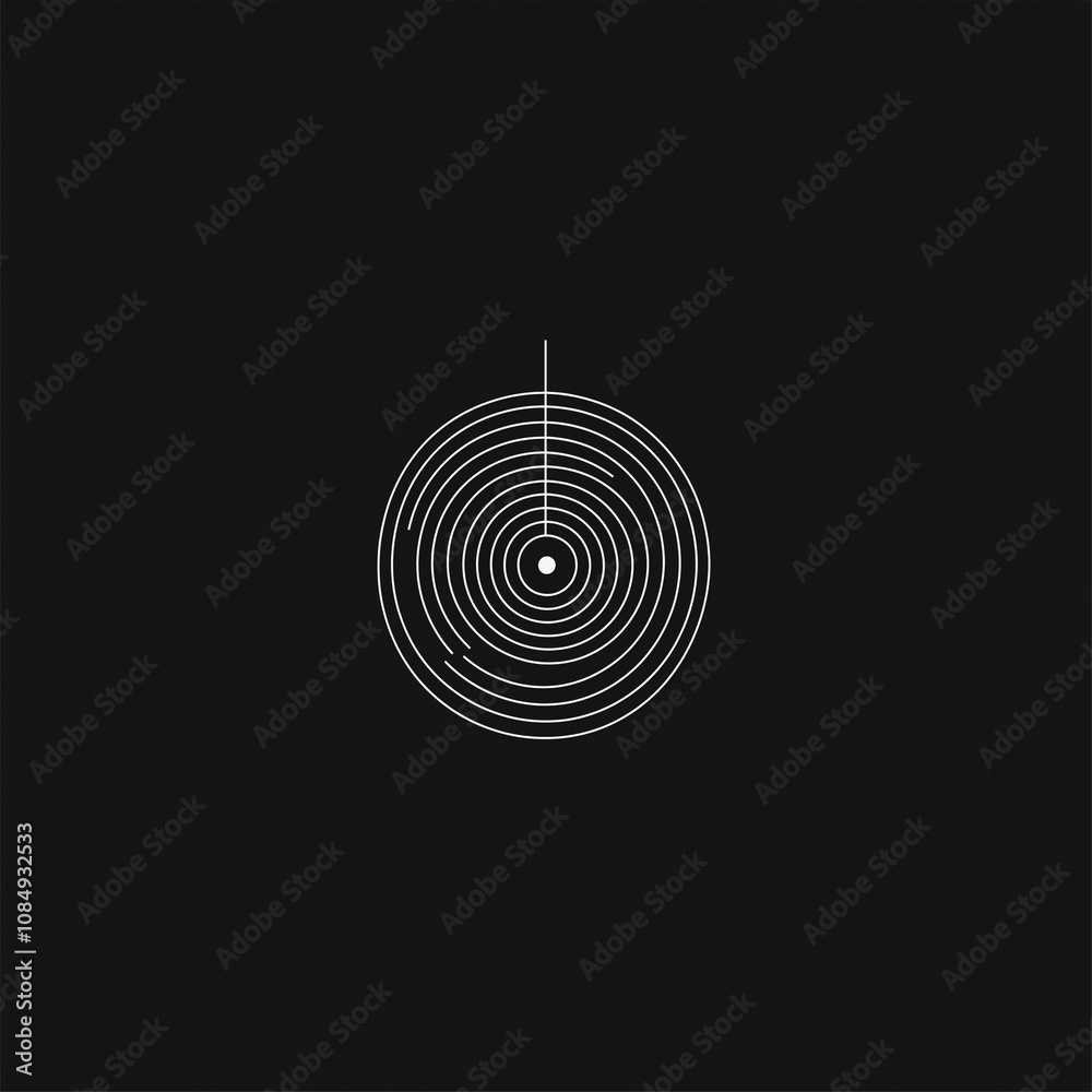 Abstract Concentric Circles Minimalist Design Black and White Graphic Geometric Pattern Line Art Target Symbol Abstract Concentric Circles Minimalist Design Black and White Graphic Geometric Pattern Line Art Target Symbol