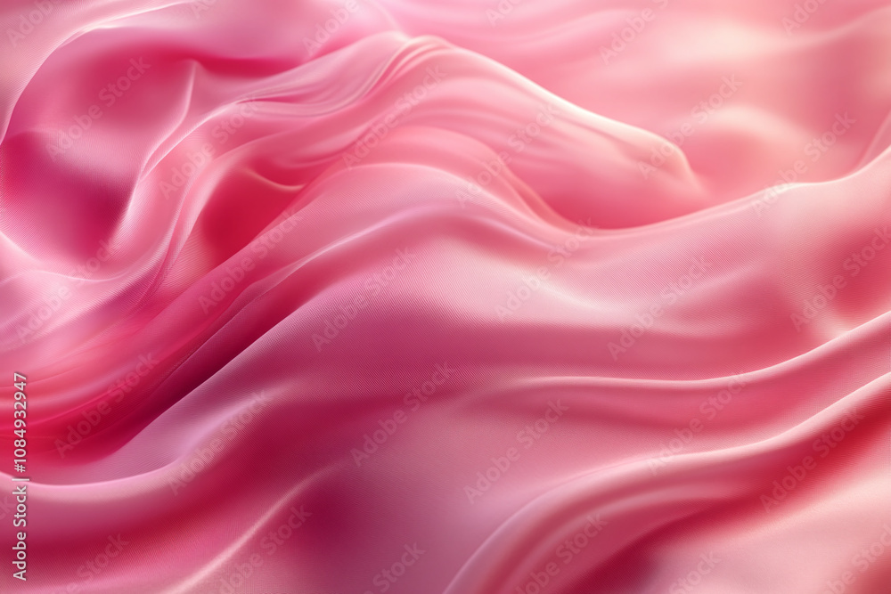Fototapeta premium Abstract Fluid Motion with Pink and Golden Waves