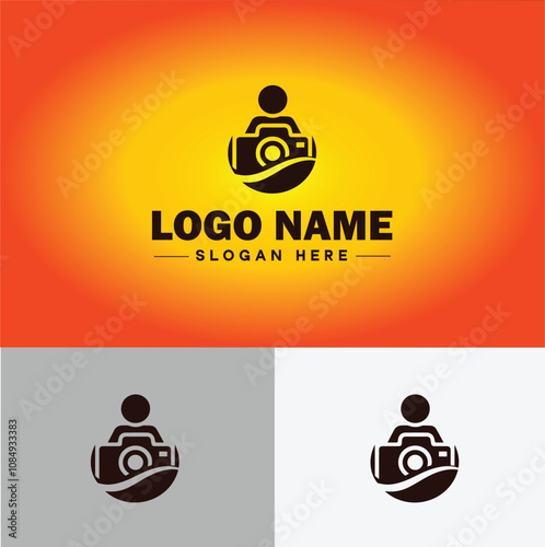 Media production icon Content creation Media development Production studio flat logo sign symbol editable vector
