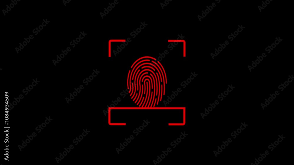 Fingerprint scan icon for computer or other device security. Raster illustration.Concept of surveillance and security scanning of digital programs and fingerprint Fingerprint scan icon for computer or other device security. Raster illustration.Concept of surveillance and security scanning of digital programs and fingerprint