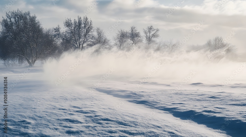 Blizzard Conditions with Snow Swirling Blizzard Conditions with Snow Swirling