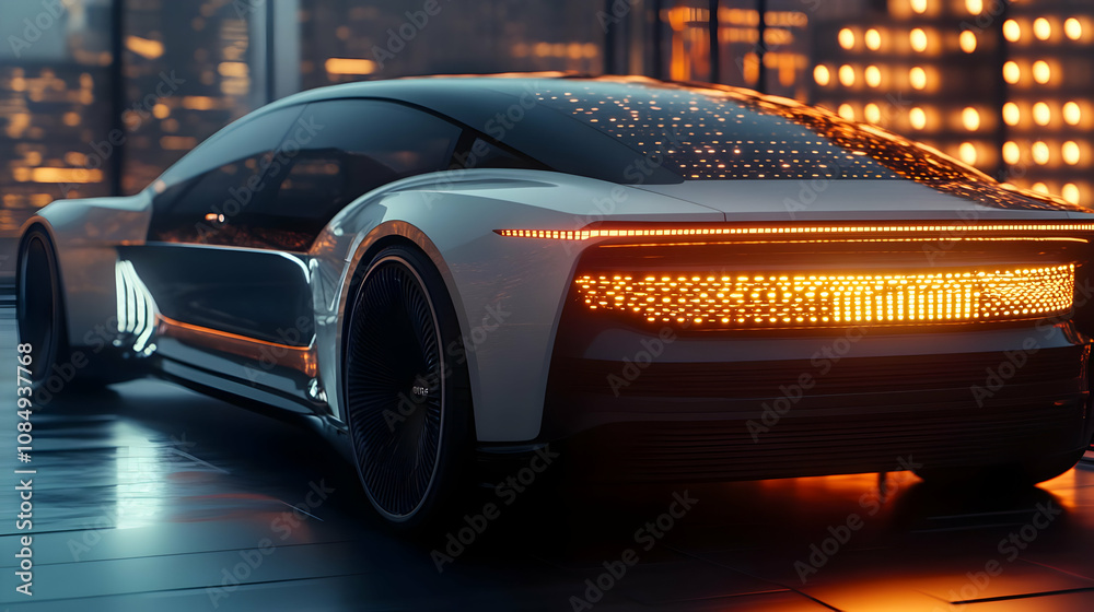 Futuristic Electric Car Design Concept - 3D Illustration Futuristic Electric Car Design Concept - 3D Illustration