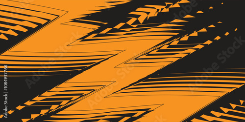 A collection of thick vector paint strokes, hand drawn thick grunge lines and rectangular shapes. Faint thick horizontal lines. Black ink brush strokes