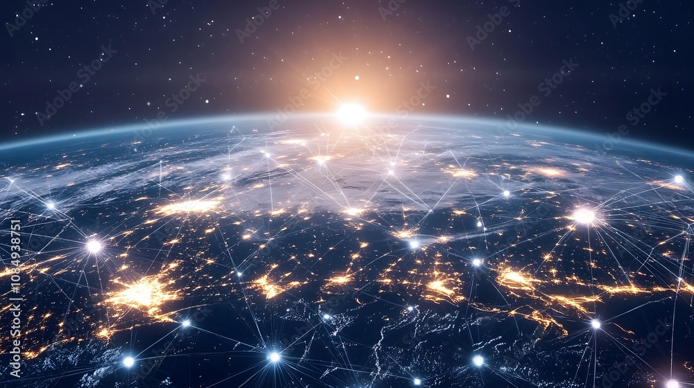 Obraz premium Modern Telecommunication Network Infrastructure