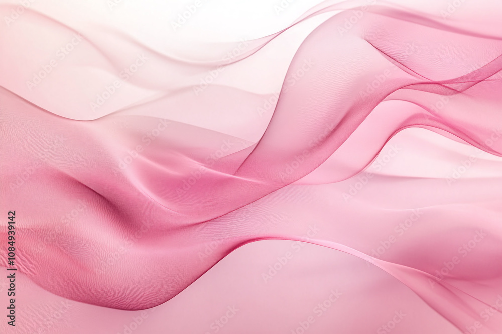 Obraz premium Abstract Fluid Motion with Pink and Golden Waves