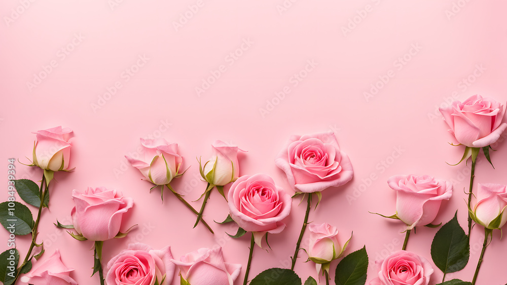 A pink background with a bunch of pink roses A pink background with a bunch of pink roses