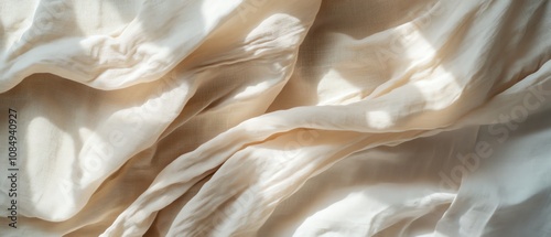 Soft silky fabric with gentle light reflections.