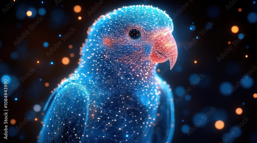 Wireframe Parakeet Wireframe Parakeet