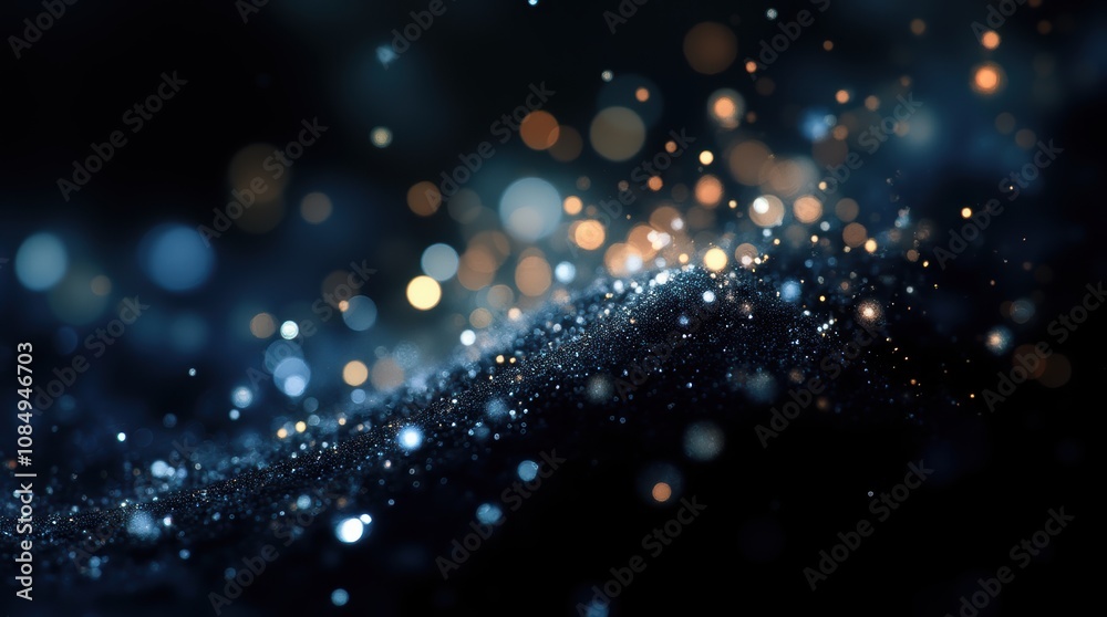 Obraz premium Shining particle abstract bokeh background image - abstract concept.