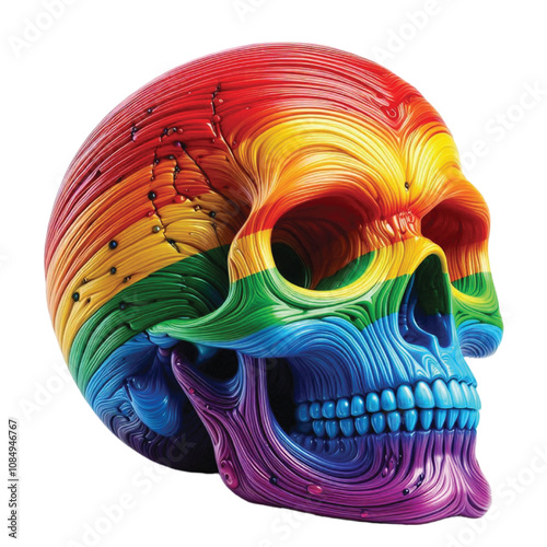Colorful skull vecror