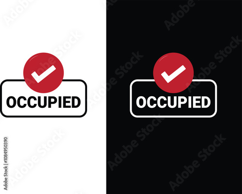 Occupied Billboard icon vector design with white background.