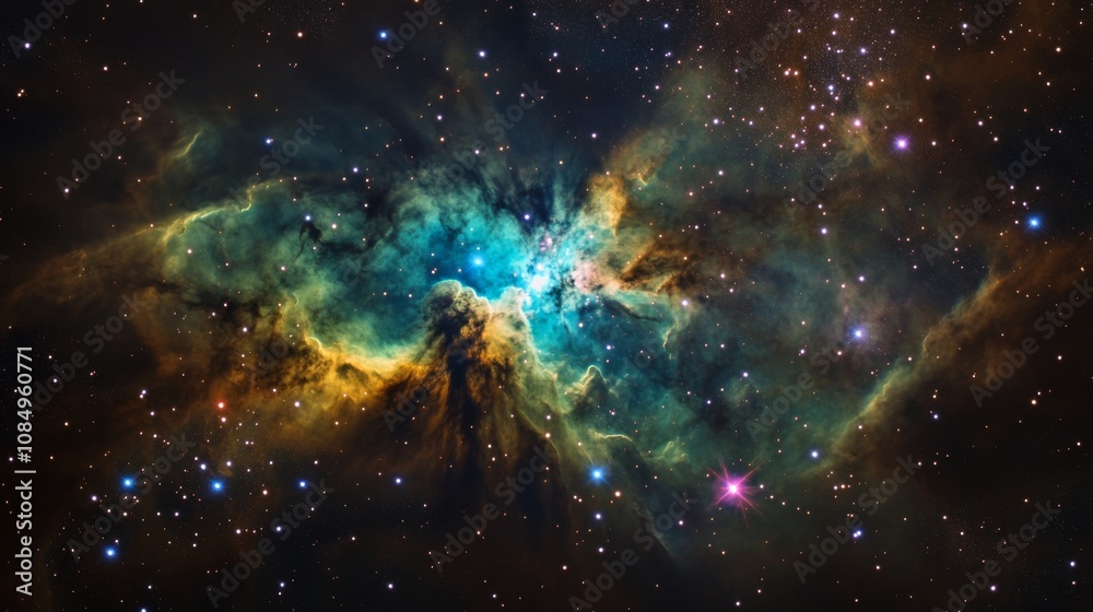 Fototapeta premium Awe-Inspiring Nebula in the Deep Space