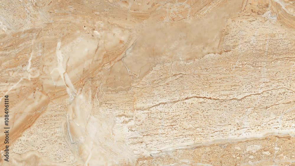 White Luxury Marble with gold lines background texture. Slow panoramic motion. High detailed 4K video. Marble pattern texture surface panning background. Marble stone texture.