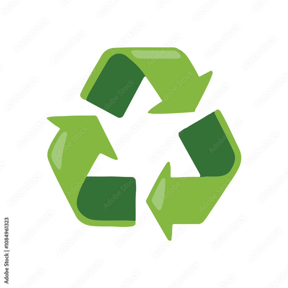 Obraz premium Recycle symbol icon. Universal recycling symbol isolated on white background. 