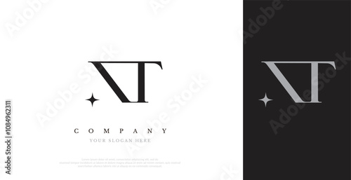 Initial NT Logo Design Vector 