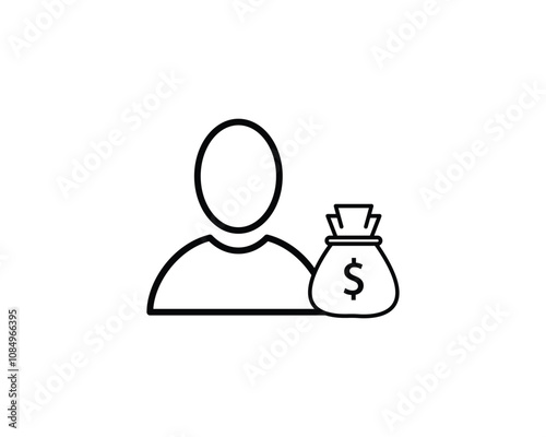 Investor icon vector symbol design illustration