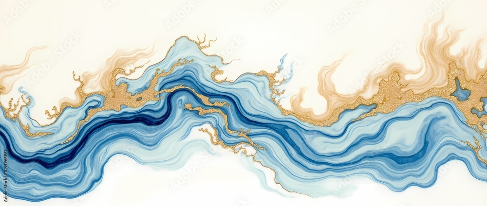 Abstract painting in fluid art technique, soft and dreamy wallpaper, color mixing, golden curls and transparent waves, using alcohol paints Abstract painting in fluid art technique, soft and dreamy wallpaper, color mixing, golden curls and transparent waves, using alcohol paints