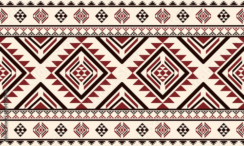 Southwest Aztec geometric Native American Mexican Navajo tribal ethnic seamless pattern fabric colorful design vector for textile printing