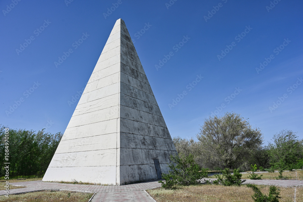 Pyramid of Alexander Golod monument near Astrakhan Pyramid of Alexander Golod monument near Astrakhan