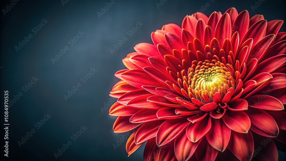 Closeup Exotic Red Flower Dark Background, Web Banner Design Closeup Exotic Red Flower Dark Background, Web Banner Design