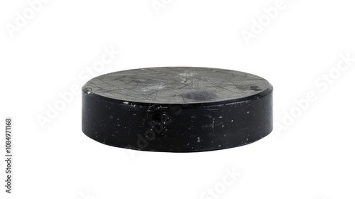 Hockey puck on white transparent background

 photo