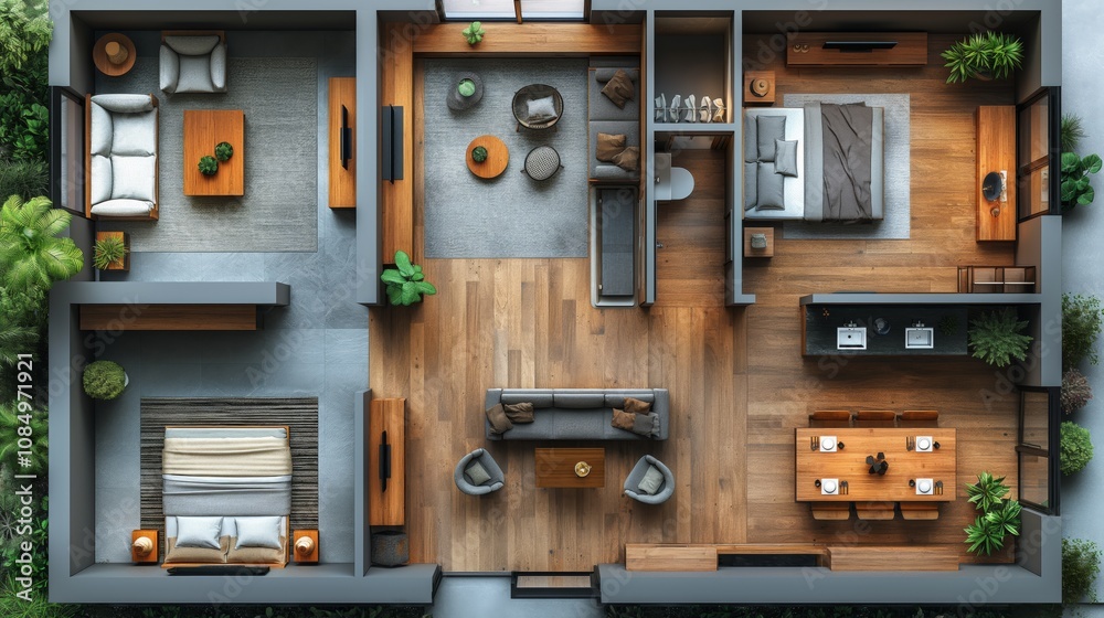 Floor plan top view. Apartment interior isolated on white background. Mockup design concept. Floor plan top view. Apartment interior isolated on white background. Mockup design concept.