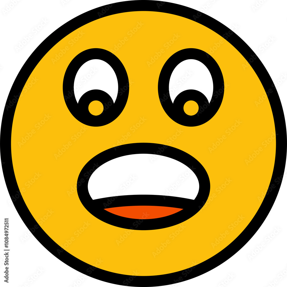 Fototapeta premium Worried Face Emoji 