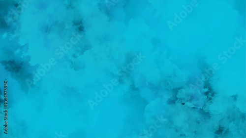 Abstract soft blue watercolor background. Light blue smokey sky watercolor background. Abstract blue paper texture vector.
